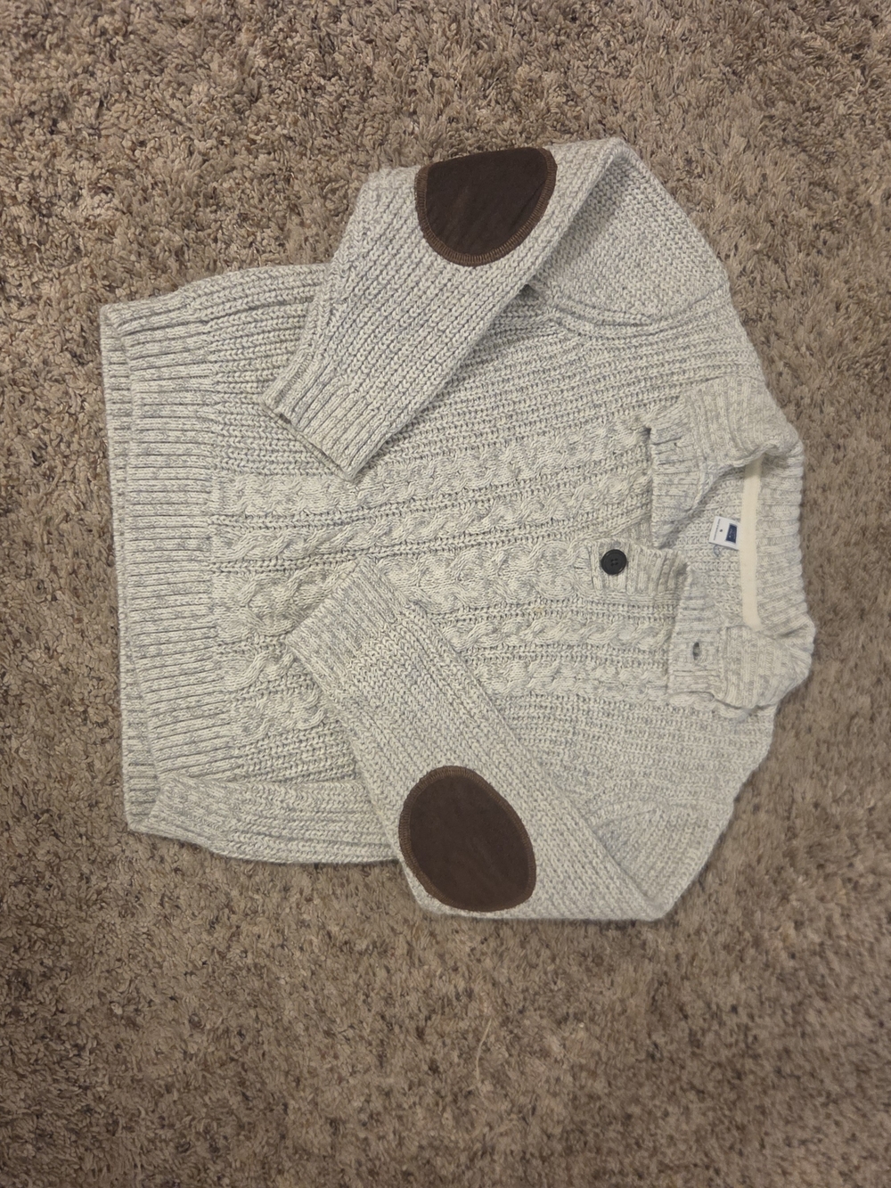 Janie and Jack Cream Cable Knit Cardigan